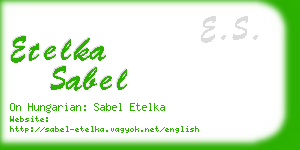 etelka sabel business card